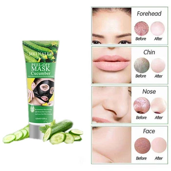 

Blackhead Removal Cucumber Black Mask Deep Cleansing Peel Off Sheet Pores Shrinking Acne Treatment Oil-control Jelly Face Masks