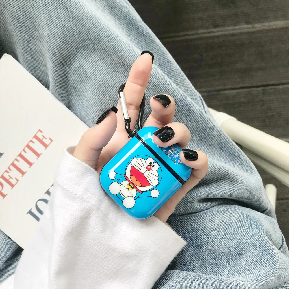 Милый мультяшный Дораэмон для Apple AirPods 1 2, мягкий чехол для зарядки из ТПУ, беспроводной Чехол для наушников с Bluetooth Crayon Shin chan Maruko