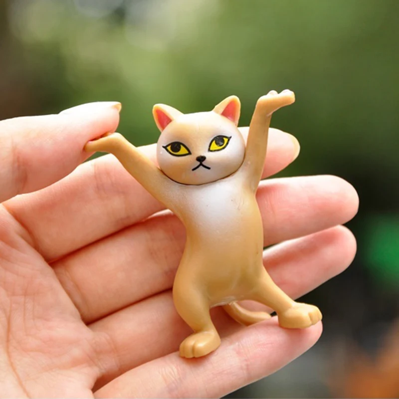 Cat bookshelf stand pen holder portable coffin cat doll pen holder dancing cat toy storage box desktop decoration home decoratio