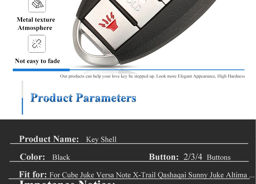 Keyforkess 3/4BTN Shell chiave a distanza per auto per Nissan Cube Juke Versa Note x-trail Qashaqai Sunny Juke Altima TIIDA Murano Maxima Old 12 Keyforkess 3/4BTN Shell chiave a distanza per auto per Nissan Cube Juke Versa Note x-trail Qashaqai Sunny Juke Altima TIIDA Murano Maxima Old - H2f951bcb931e44a69aba4cc2ea5b3327A