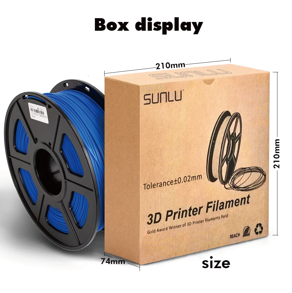 SUNLU PETG 3d принтер нить 1,75 мм хорошая прочность PETG 3D нить 1 кг с допуском катушки+/-0,02 мм