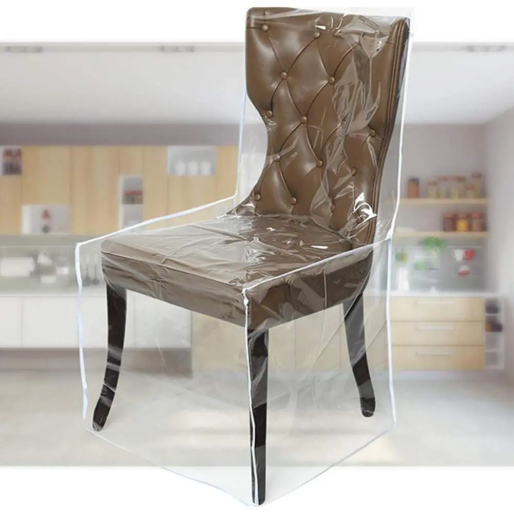 Dining Chair Cover PVC Waterproof Anti dirty Chair Covers Plastic