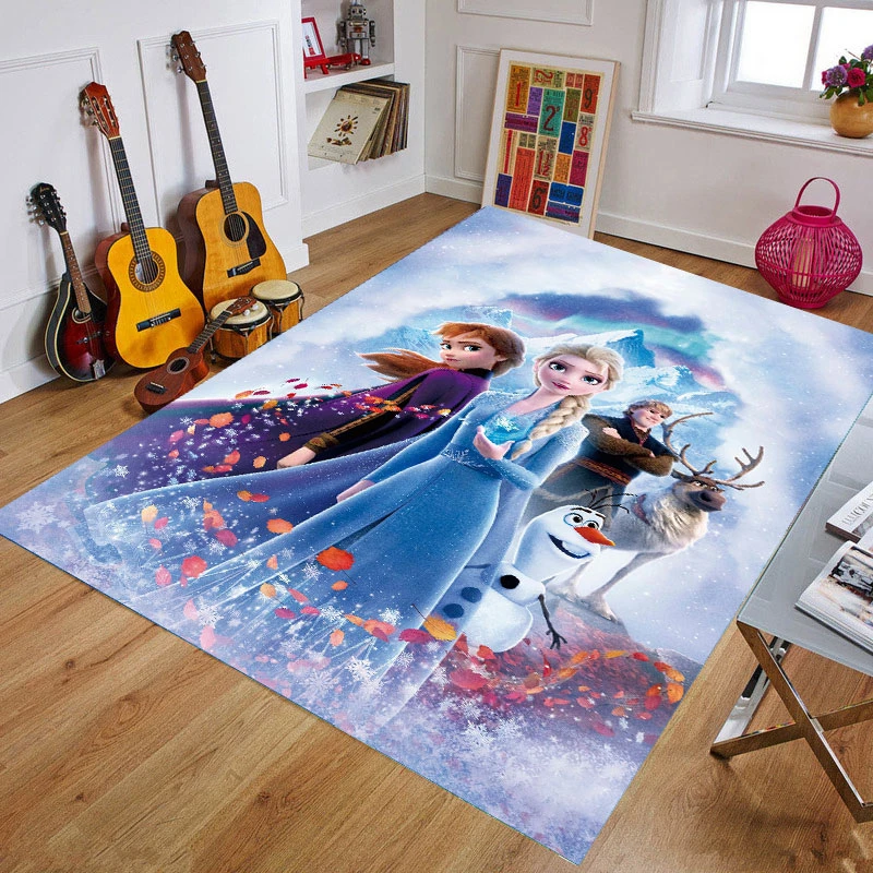 

Frozen Baby Playmat DoorMat Kids Rug Game Mat Carpet Bedroom Kitchen Carpet Indoor Bathroom Mat Children Crawling Mat Gift