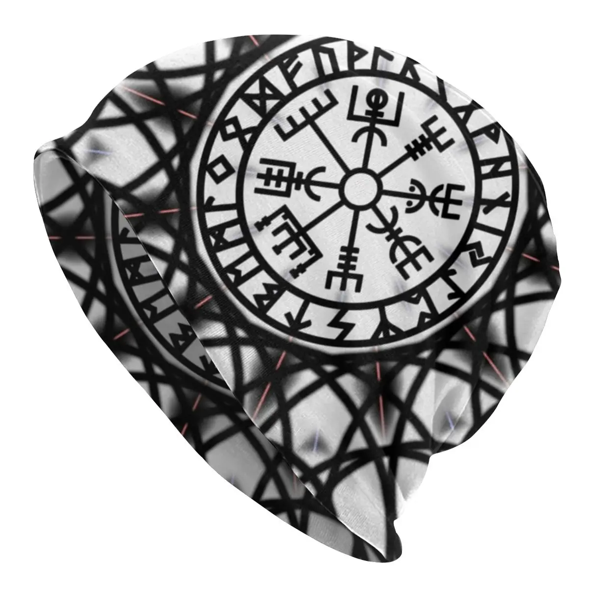 Vegvisir Futhark руны викингов Кепка Готическая осенне-зимняя уличная шапка облегающие