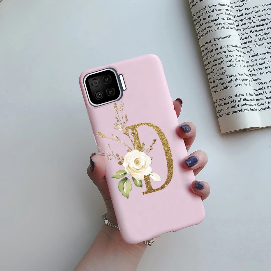 cases for oppo phones For OPPO Reno 4 Lite Case Flowers Letters Soft TPU silicone Back Phone Cover For OPPO Reno4 Lite A93 F17 Pro CPH2119 Case Funda oppo cover