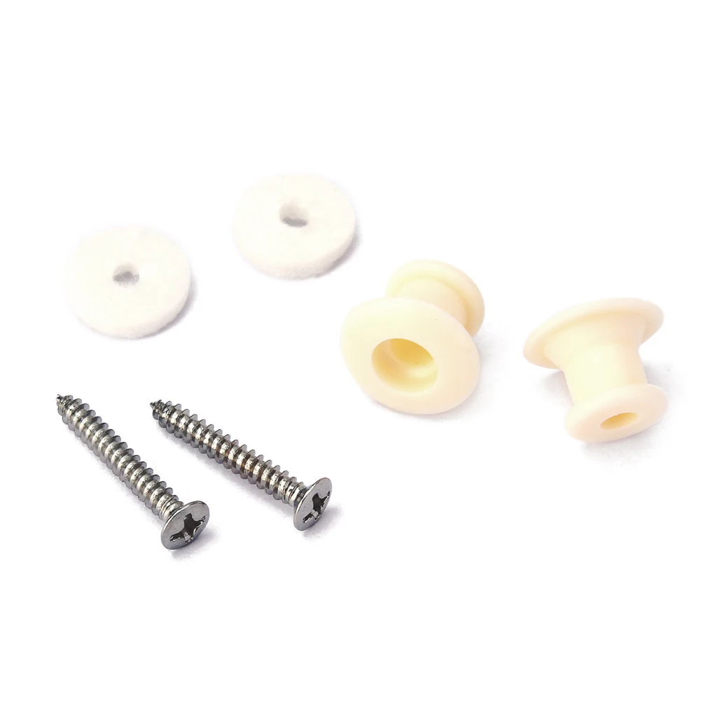 Pack Of 2 ABS  Strap Lock For Acoustic Electric Guitar Musical Instrument Parts