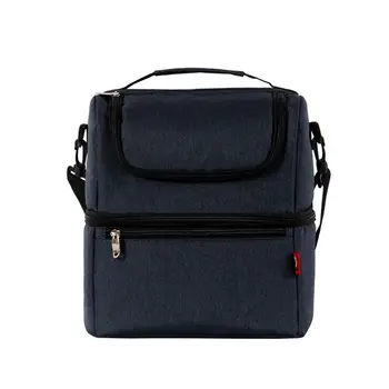 

Adult Box Insulated Lunch Bag Large Double Layer Cooler Tote Multi-function Shoulder Bags for Men Women