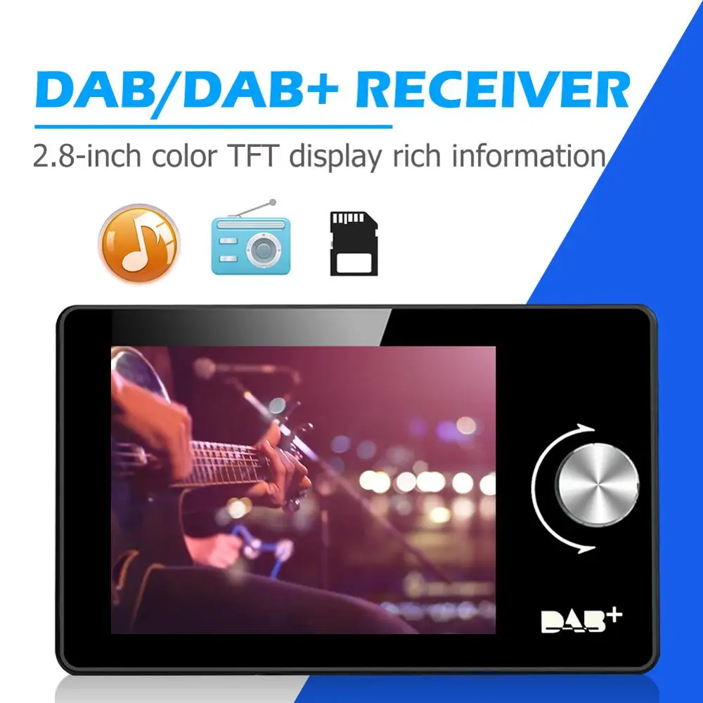 2,8 дюймов 2 Din Авторадио цветной TFT ЖК-экран Автомобильный DAB+ радиоприемник DAB тюнер fm-передатчик MP3-плеер USB зарядное устройство