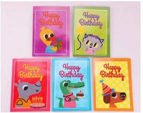 5pcs 26x18cm 5D DIY бриллиантовый рисунок Рождество открытка Алмазная вышивка Санта поздравительная открытка Алмазная мозаика Рождественский подарок LD563 - Цвет: 5pcs 26x18cm