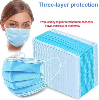 

10/20/50 pcs Profession 3-Ply Soft Face Masks Non-woven Fabric Masks Disposable Elastic Mouth Nose Masks Breathable Masks маска