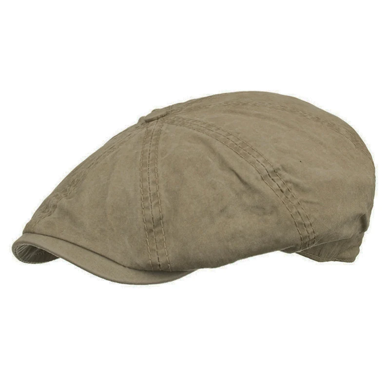 Painter Star Anise Denim Unisex Newsboy Hat - High-Quality Outdoor Berets