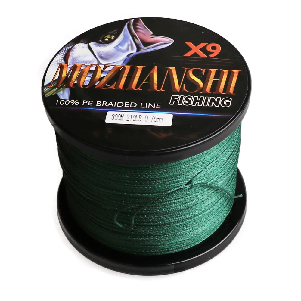 

MOZHANSHI 9 Strands 300M 15-310LB PE Multifilament Braided Fishing Line Wire