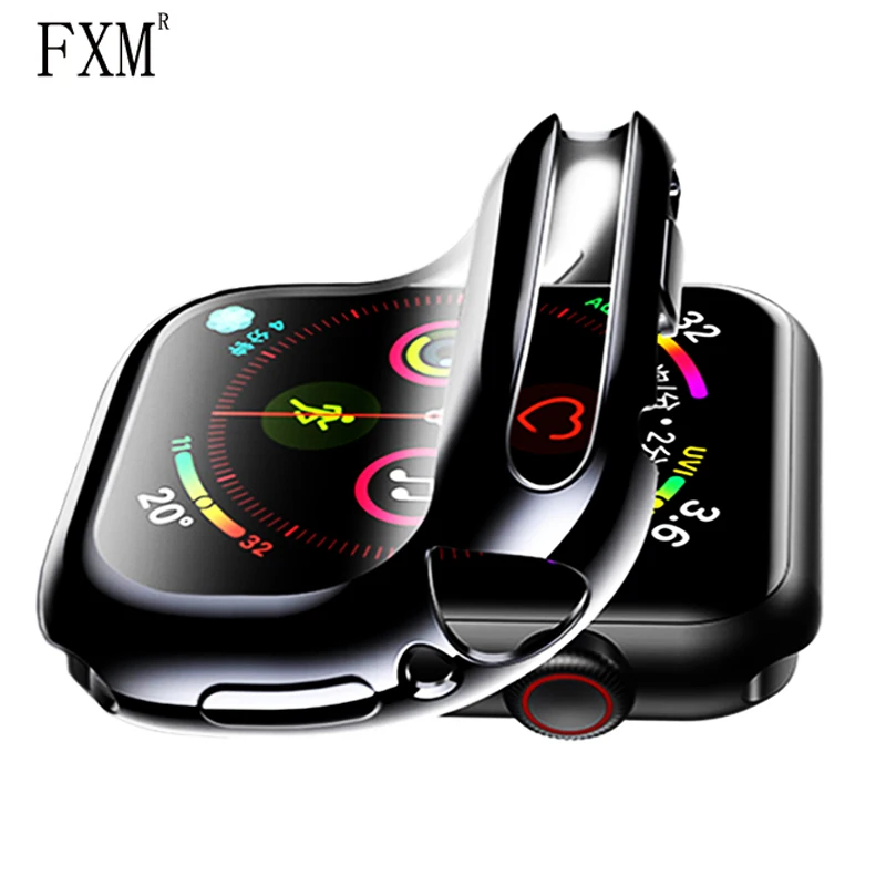 

Watch Cover case For Apple Watch band series 5 4 40mm 44mm case 3 2 1 42mm 38m Slim All inclusiveTPU case Protector for iWatch 4