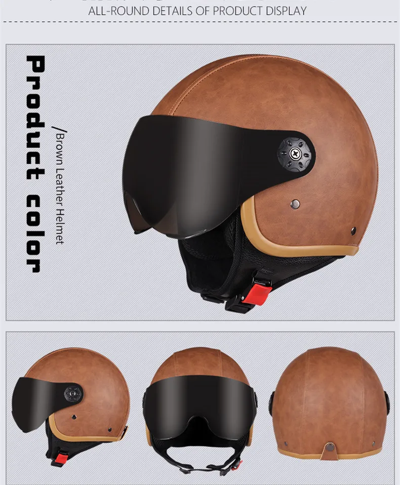 Ретро Cruiser moto rcycle шлем Chopper 3/4 с открытым лицом винтажный шлем moto Casque Casco moto cicleta Capacete шлемы пилотов