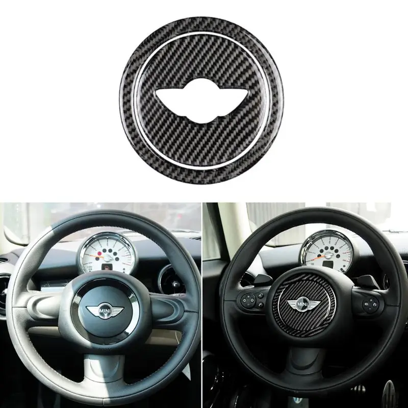 Наклейки на руль из углеродного волокна для Mini Cooper Clubman R55 R56 Countryman R60 Paceman R61 аксессуары