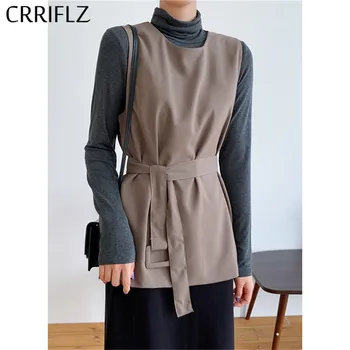 

One Size Casual Pullover Polyester Sashes CRRIFLZ Regular Solid O-neck