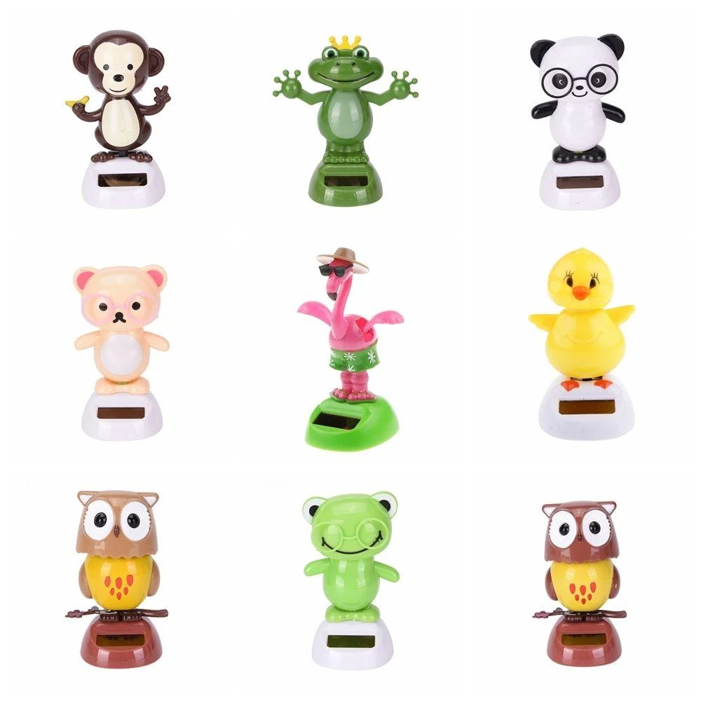 ホットノベルティソーラー玩具愛らしいソーラーダンスパンダサンタクロース動物玩具用デスク車の装飾 子供のおもちゃギフト Solar Toys Aliexpress