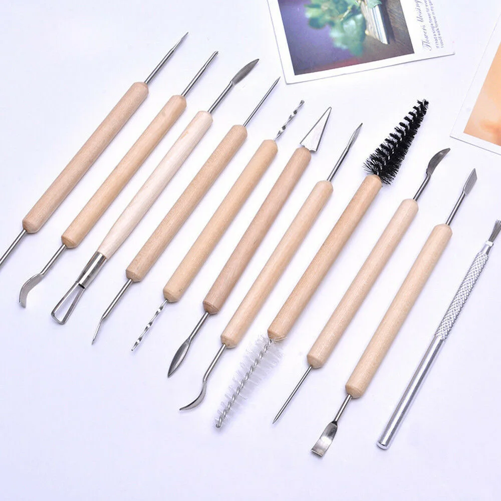 22 шт гончарная глина, полимер для моделирования и резьбы, инструменты, набор для сглаживания