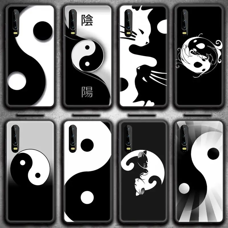 

Yin Yang Black White Phone Case for Huawei P20 P30 P40 lite E Pro Mate 30 20 Pro P Smart 2020 P10