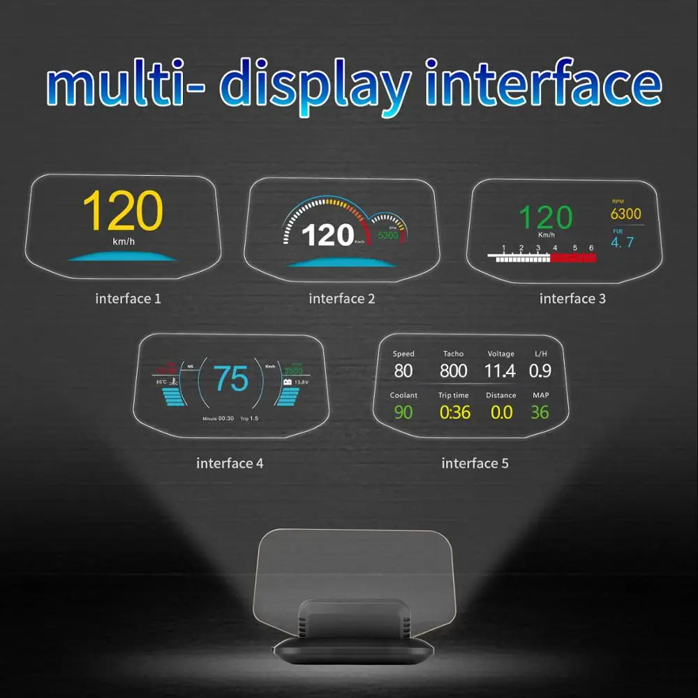 Newest Head Up Display OBD Car Electronics HUD Display Car Speedometers