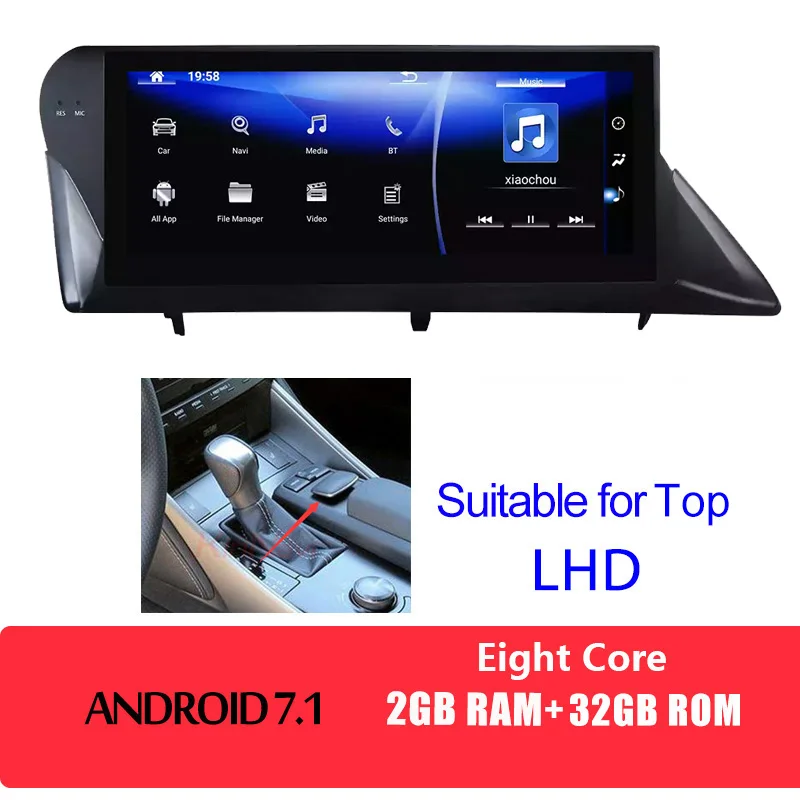 KiriNavi 10,2" Android 9,0 Автомагнитола для Lexus RX270 RX350 RX450h gps навигационная система аудио мультимедиа стерео 2009 - Цвет: android car radio