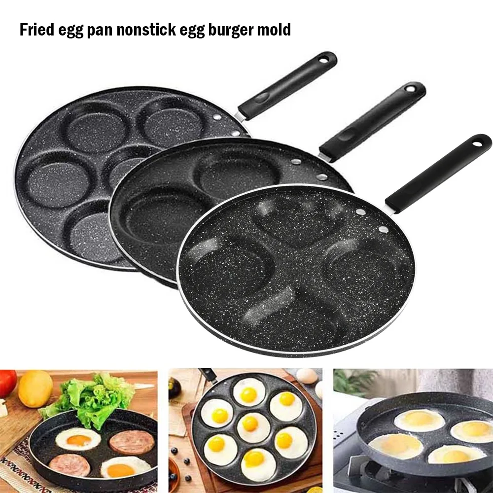 Four/seven-hole Frying Pot Kitchen Accessories Cooking Pot Frying Pan Omelet Pan Non-stick Egg Pancake Steak Pan Breakfast Maker