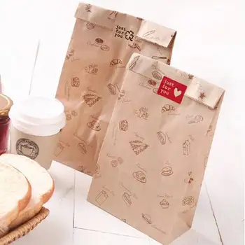 

Grease Proof Kraft Paper food Bags, Candy Bag,Baked food packaging bags 15x28x9cm