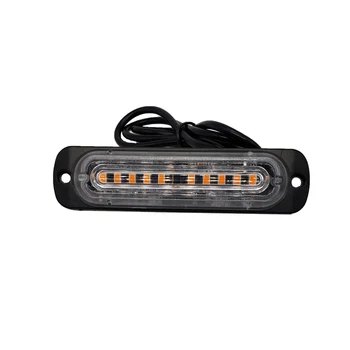 

4PCS 10 LED Truck Emergency Strobe Warning Light Bar Waterproof Amber Police Flash Flashing Lamp Auto Car SUV Motorcycle LED