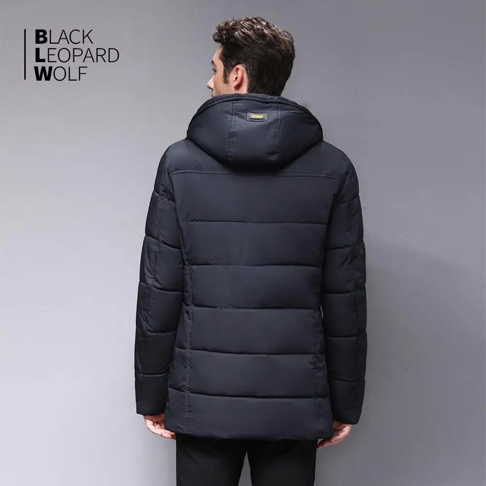 Blackleopardwolf 2020 новый мужской зимний пуховик средней длины с капюшоном деловая