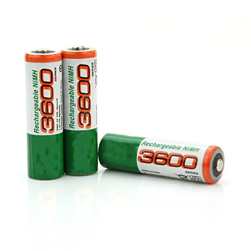 

4 PCS 100% New AA Rechargeable Battery 3600mAh for Camera Electric Toothbrush Toy Microphone New Original NI-MH 3600 mah Battery