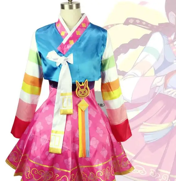 costume Костюмы для костюмированной игры Dva, платье ханбок, одежда для взрослых, костюмы на Хэллоуин для женщин - Цвет: costume