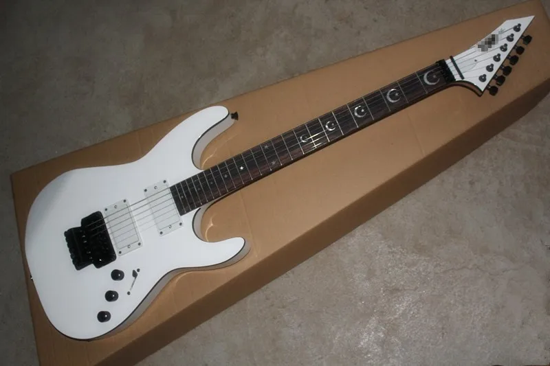 

Hot Wholesale Top Quality one-piece set neck Through the body White KH202 electric guitar -151-1
