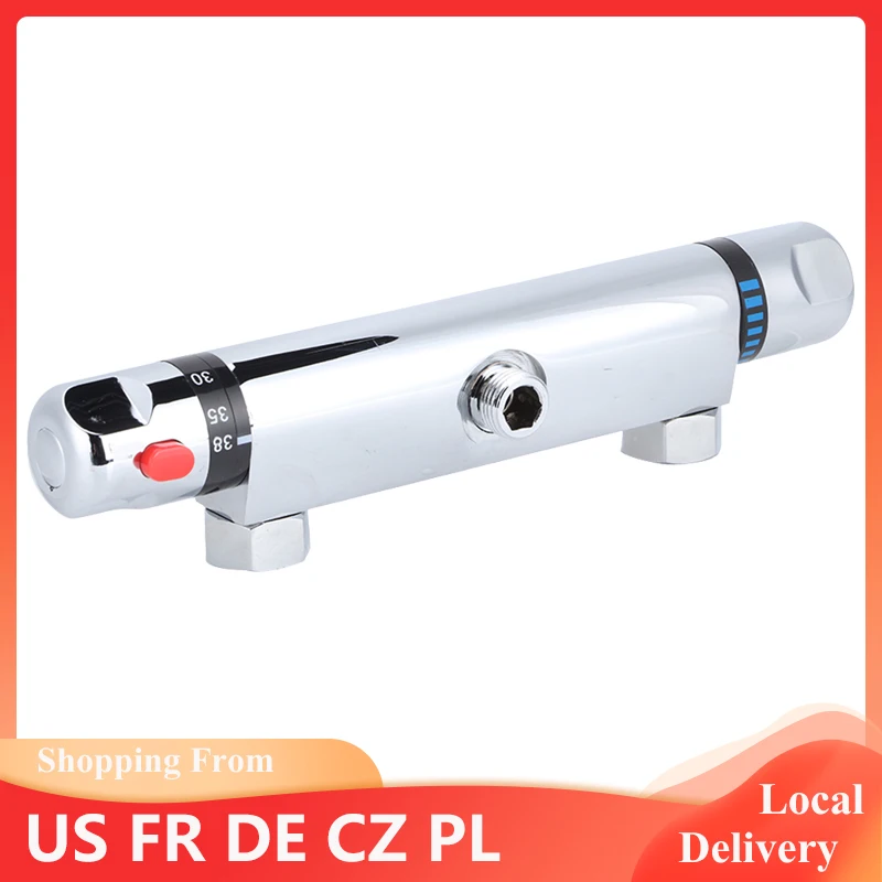 Thermostatic Bath Shower Control Valve Shower Mixer Bar Bathroom Mixer Bathtub Tap Wall Mounted