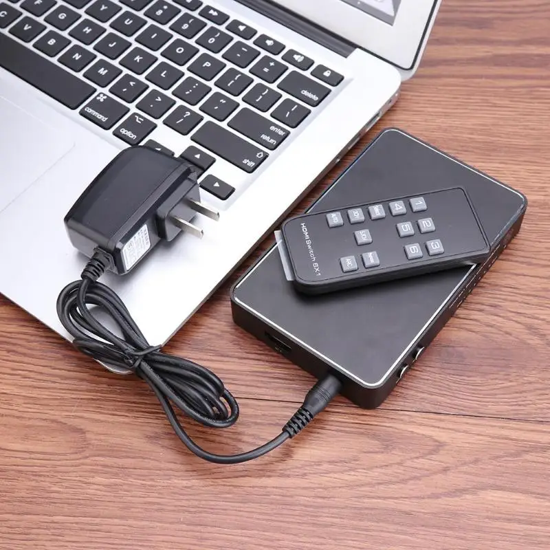 Прочный HDMI переключатель с пультом дистанционного управления концентратор Классический Нежный 6 Порты и разъёмы 4K HDMI переключатель 6x1 HDMI переключатель с пультом дистанционного управления Переключатель HDMI концентратор Поддержка оптический зум+ 3,5 мм аудио