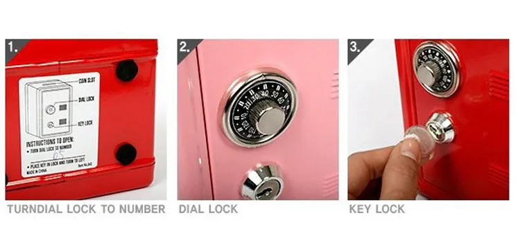 Мини металлические сейфы пароль ключ двойного использования Сейф креативный дом ремесла украшения небольшой безопасности наличные ювелирные изделия коробка для хранения