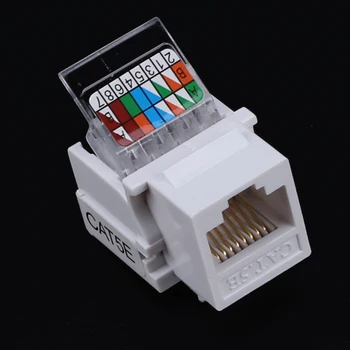 

25pcs /pacl Tool-free CAT5E UTP network module RJ45 connector Information socket Computer Outlet cable adapter Keystone Jack