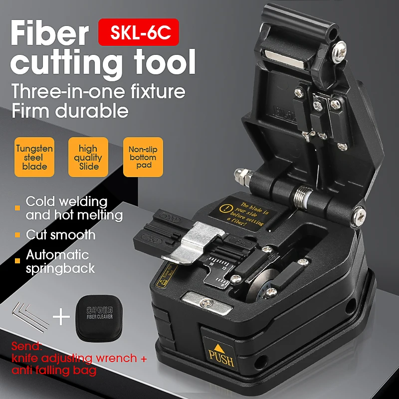 New SKL-6C Fiber Cleaver Fiber Cutting Tool 16 Surface Blade 