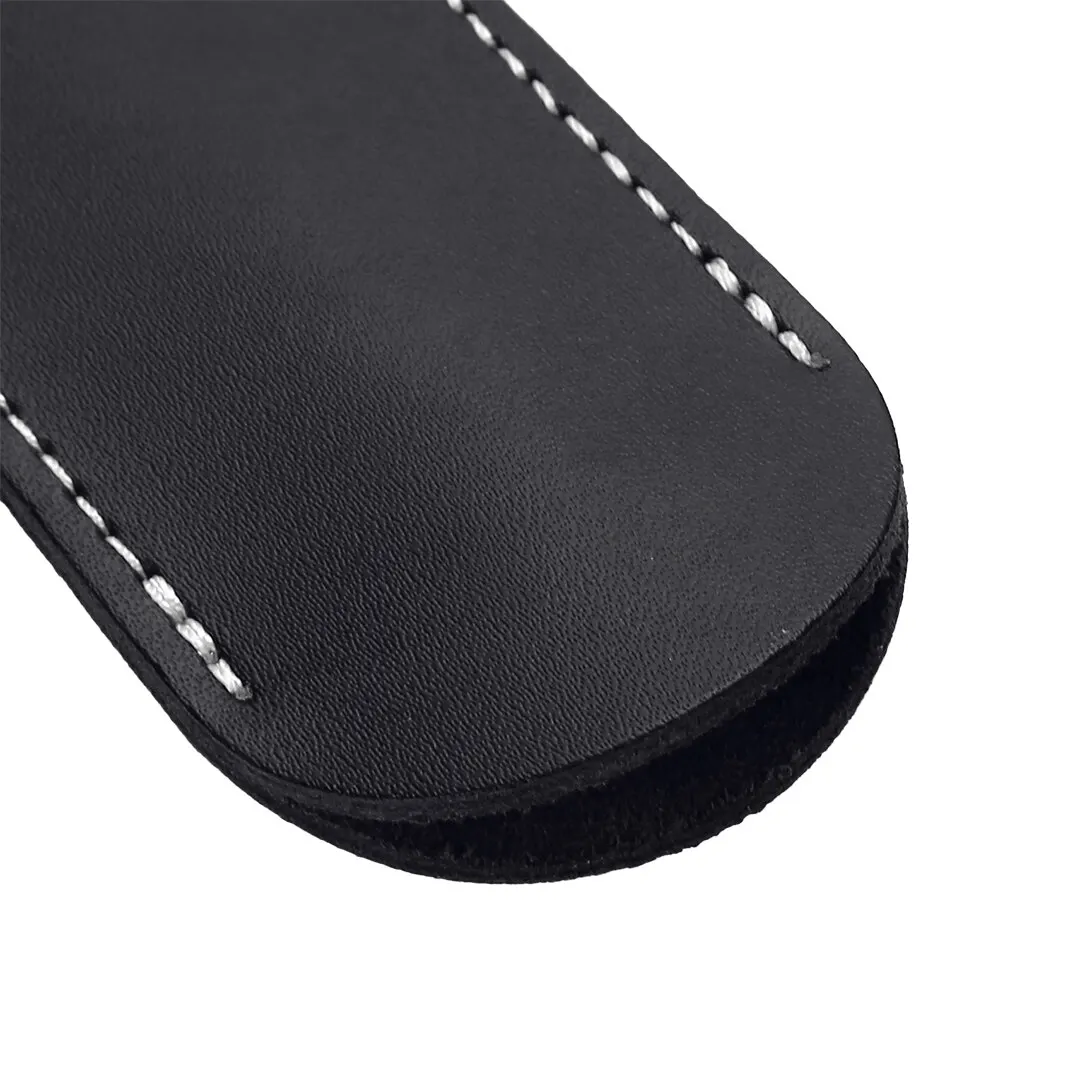 New Black Genuine Leather Fountain Pen Pouch Handcrafted Single Pencil Bag Holder Storage Sleeve Protection Pouch 157*36mm