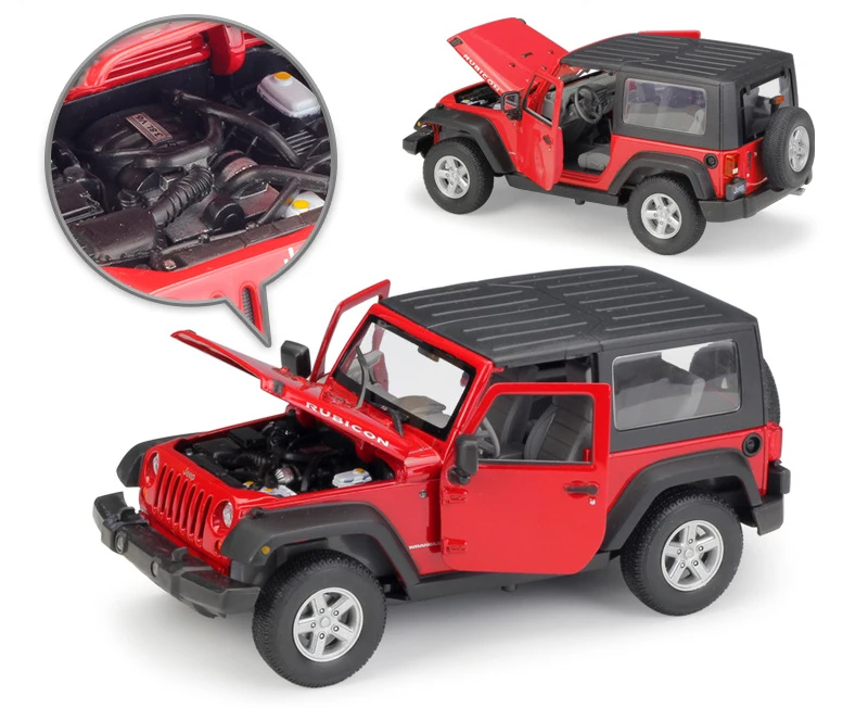 WELLY Модель автомобиля 1:24 Масштаб 2007 Jeep Wrangler литье под давлением автосимулятор сплав внедорожный металлический классический автомобиль для детей подарочная коллекция