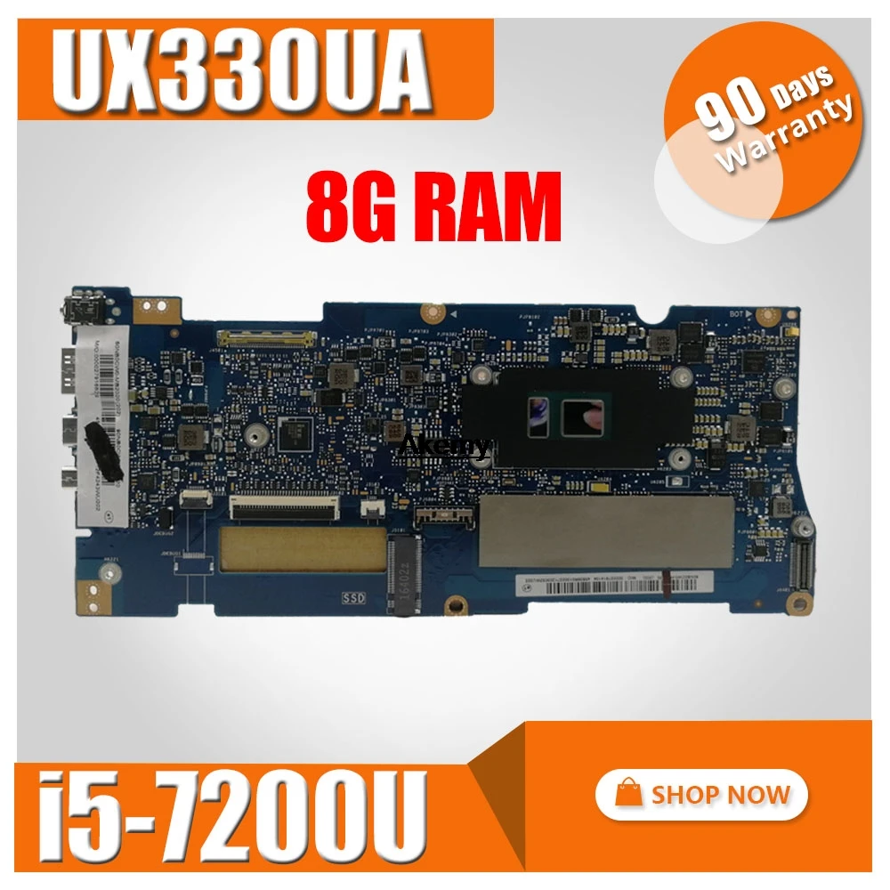 

Akemy UX330UAR Laptop motherboard For ASUS UX330UAR UX330UA UX330U U3000U Mianboard i5-7200U 8G RAM