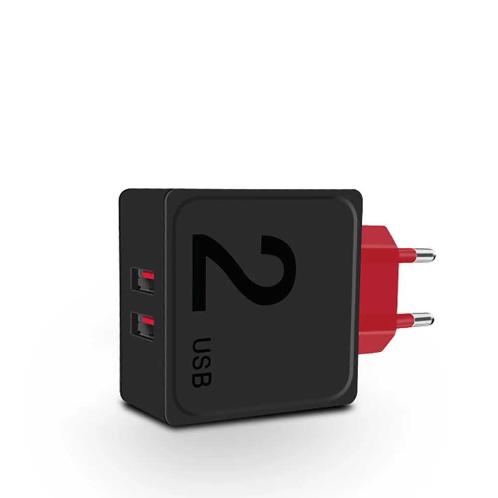 Универсальное USB зарядное устройство 2.4A с европейской вилкой для путешествий, настенный адаптер для мобильного телефона, быстрое зарядное устройство для путешествий, зарядное устройство для мобильного телефона