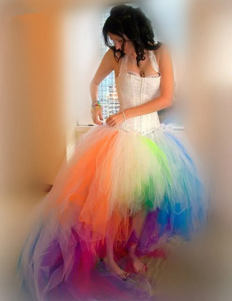 Robe De Mariage, разноцветное Пышное Платье на шнуровке с коротким передом и длинной спинкой, платья для матери невесты