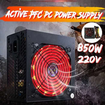 

New 850W Active PFC PC Computer Power Supply Silent Fan with LED Light ATX 12V Computer SATA Gaming PC Power Supply