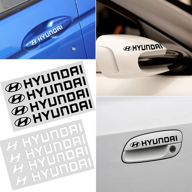 

4pcs Auto Rearview Mirror Stickers Car Decal for Hyundais Santa Fe Sonata Solaris Azera Creta I30 Ix25 Tucson IX35 Accessories