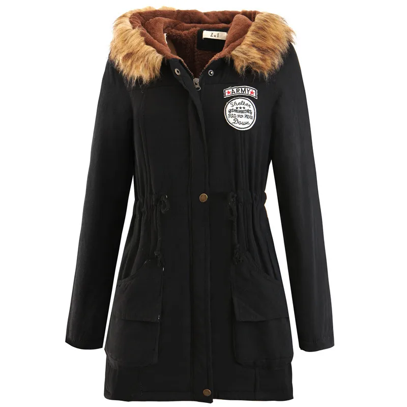 Женское зимнее теплое пальто с капюшоном, парка, куртка, плотное пальто из искусственного меха, флисовая верхняя одежда с завязками