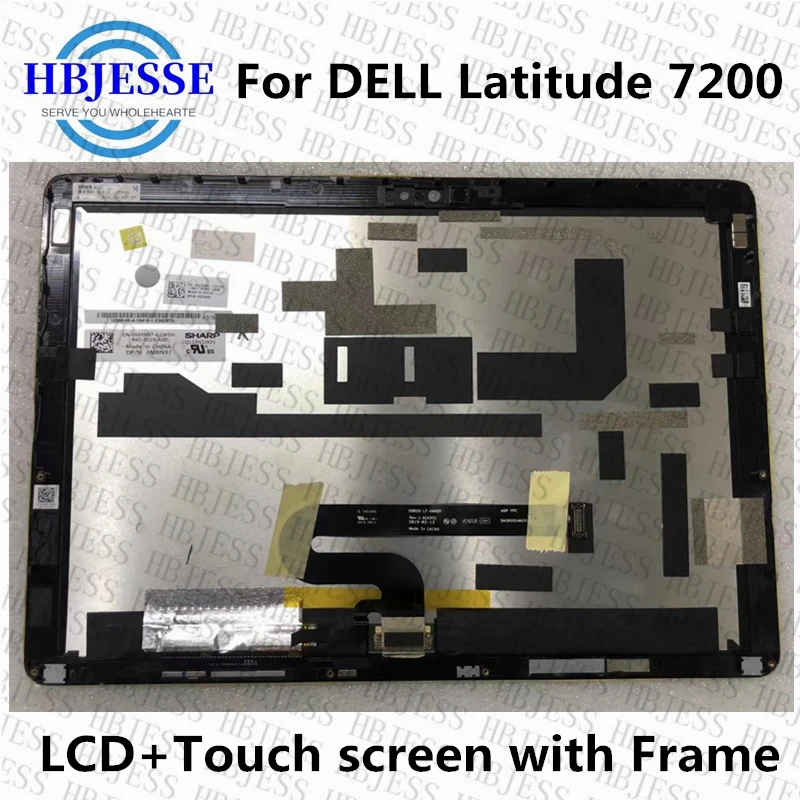 

Original 12.3'' Laptop LCD Touch Screen Digitizer Assembly LQ123N1JX35 DVT1 FHD 1080P for DELL Latitude 7200 2 in 1 DP/N:0MRN97