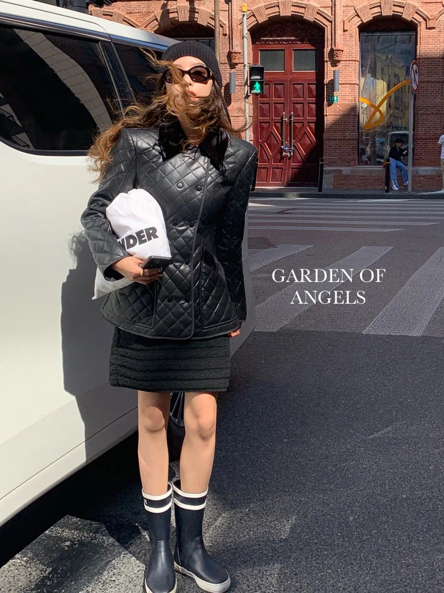 Leather Cotton Coat Jacket Female 
