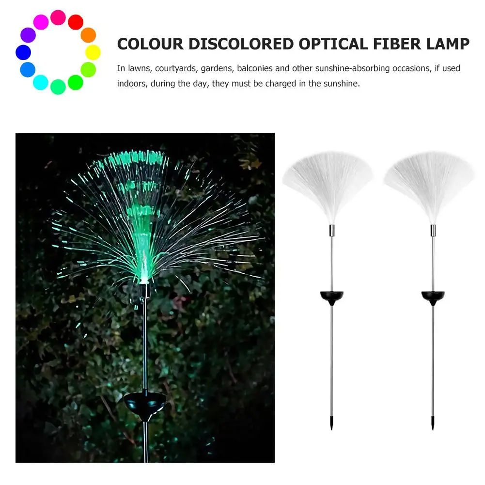 2 шт. наружная оптическая волоконная лужайка лампа из стекловолокна Светодиодная