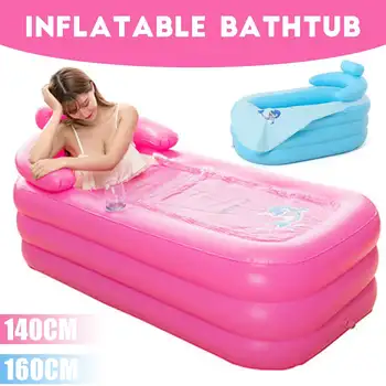 

Inflatable Bath Folding Adult Portable Inflatable Bathtub Blow Up Air Bath Tub PVC Anti-Slippery Air Pump Family Bathroom SPA