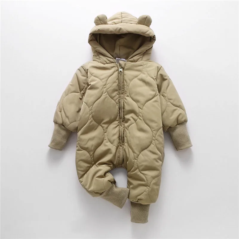 milancel inverno roupas do bebê forro de pele da criança meninas macacão urso terno infantil outfit